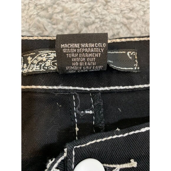 Women's Black and White U-51 Authentic Denim Shorts 5 Pocket Design Buttons - Picture 3 of 11